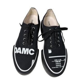 OAMC Mens Platform Sneakers Size 41 Black Canvas VHS Lace Up Designer Shoes $819